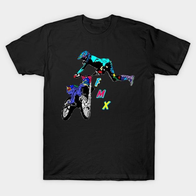 Motocross Racing T-Shirt Enduro T Shirt Supercross Brap FMX T-Shirt by rickylabellevie